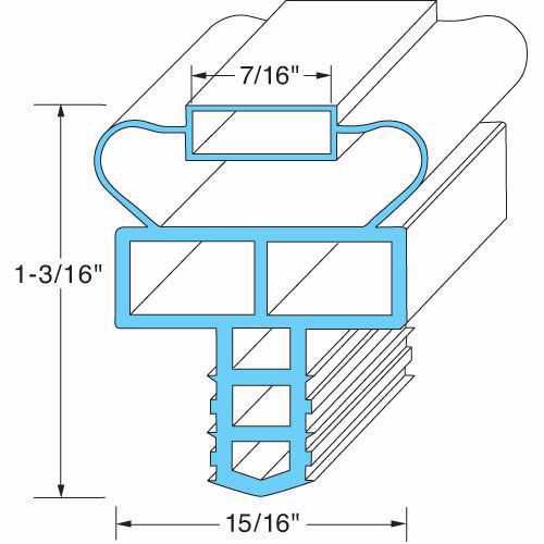 Door Gasket13 1/4" X 22" For Randell - Part# Ingsk1042