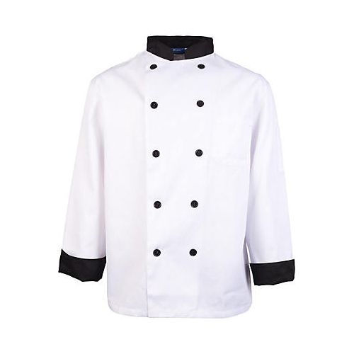 Allpoints 1048S Executive Chef Coat Small White & Black