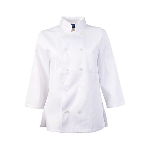 Allpoints 1871L Kng Lg Ladies Chef Coat White 3/4 Sleeve
