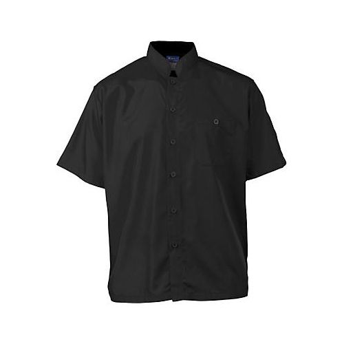 Allpoints 2126BKBK3XL KNG 3XL Chef Shirt Mens, Black SS, Active