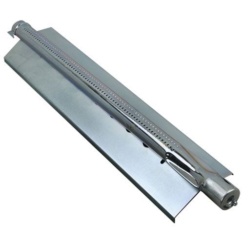 Bakers Pride L5013A 23-1/2" Steel Tubular Burner, W/ Deflector Shield, 19-3/4" X 4-3/8" Shield, 17-1/2" Burn, 1-1/4" Face-Air Shutter