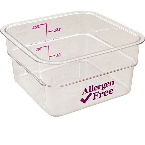 Cambro 2SFSCW441 2 Qt Camsquare Container Allergen-Free Storage