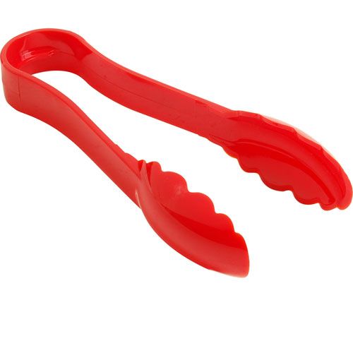 Cambro 6TGS-404 Plastic Tongs , 6"L,Scallop,Red 
