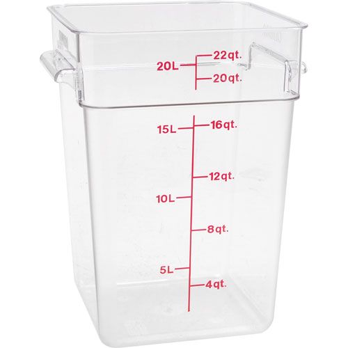 Cambro CAM22SFSCW135 Container Sq Clear 22QT 