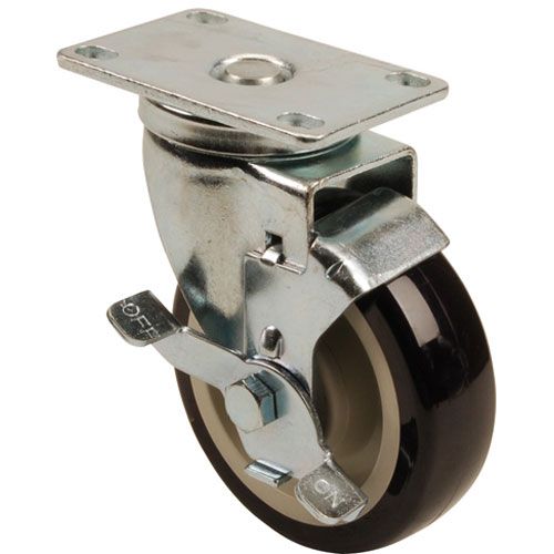 Caster W/Brk 4" Plate For Franke - Part# 614281