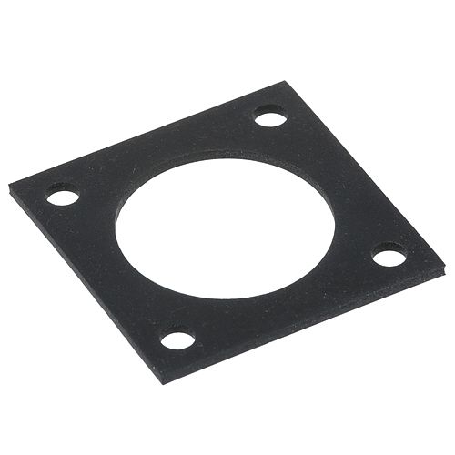 Champion 108345 3" SQ Black Rubber Flange Gasket, 2.25" Mount Hole Centers 