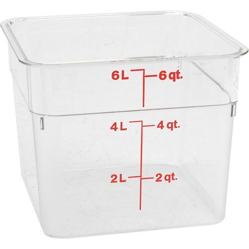 Container Sq Clear 6qt  For Cambro - Part# Cam6sfscw135