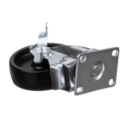 Continental Refrigerator 50212 Caster Flat Plate 4" W/Brake 5-1/8"