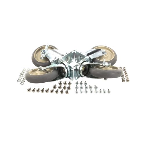 Cres Cor 5518BK Swivel Caster Kit Plate 2 W/Brake 2 W/O Brake 5" DIA Set Of 4 Advantage