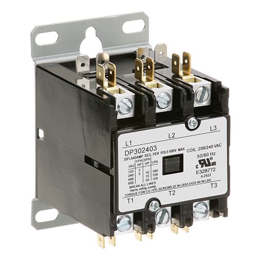 Dean 1368 Contactor (3 Pole,30 Amp,240V)