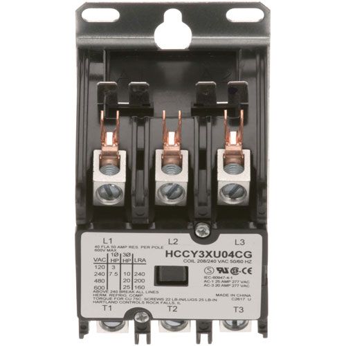Dean 807-0074 Contactor 3-Pole 40/50A 208/240V