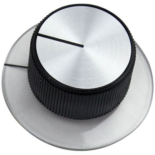 Dean 810-0387 Pointer Knob 1-3/4: DIA, Mount .187", Position Up, D-STEM