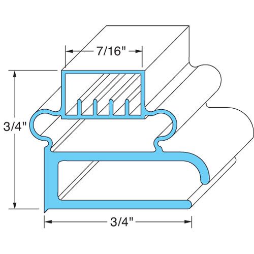Delfield 1702004 Door Gasket 24-13/16" X 27-1/4"