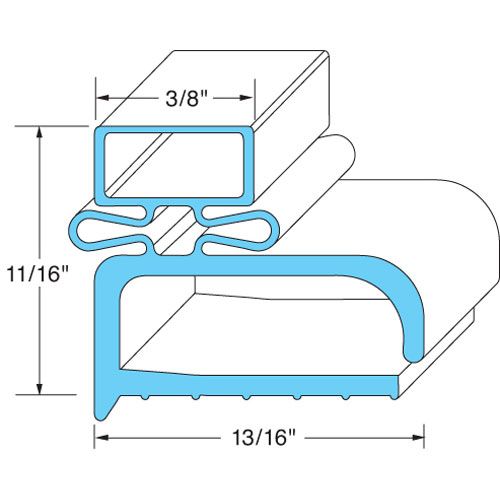 Delfield 1702090 Door Gasket 21-3/4" X 27-1/8"