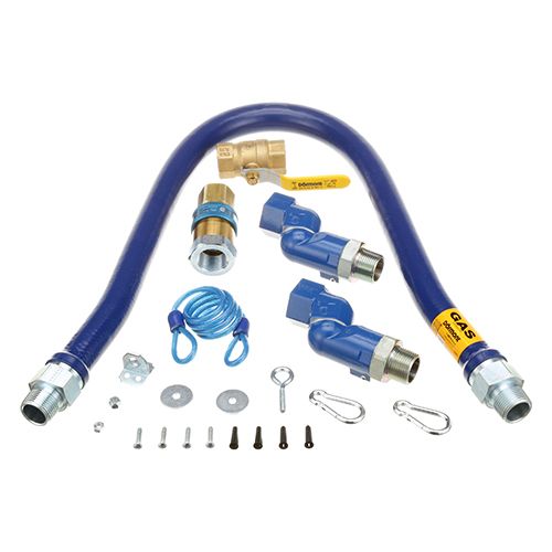 Dormont 16100KIT2S48 Gas Hose Connector Kit 1" X 48" Blue