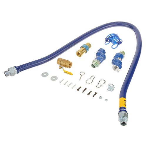 Dormont 1675KIT2S60 Gas Hose Connector Kit 3/4" DIA X 60" SnapFast Quick Disconnect Double Swivel MAX