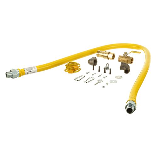 Dormont 68005958 3/4" X 60" S/S Yellow Gas Hose, quick disconnect