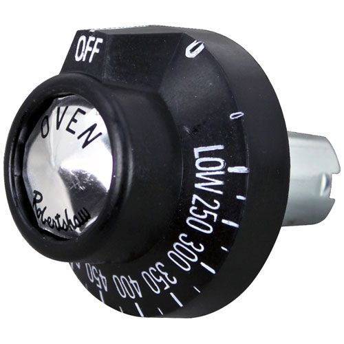 Dynamic Cooking Systems 14005-2 BJ Thermostat Knob, 1-15/16" DIA, OFF-LOW-250-500F, Mount 11/16", 1-3/16" Protrusion