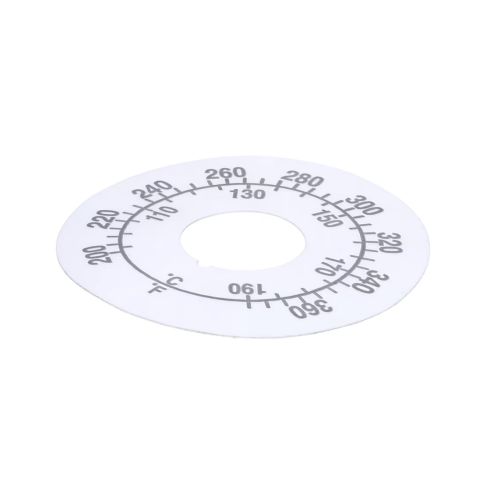 Frymaster 8022198 Fryer Thermostat Dial Label 200-360°F/110-190°C Econo