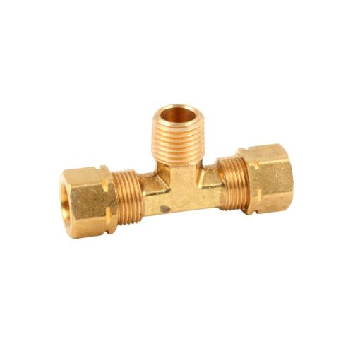 Frymaster 8130301 Fryer Tee Male 3/8" X 1/4" NPT X 3/8" Brass