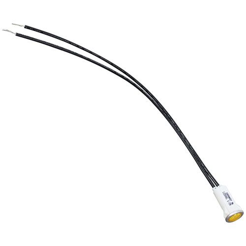 Garland 1006496 125V Amber Signal Light W/ 10" Leads & 1/2" Fits Hole