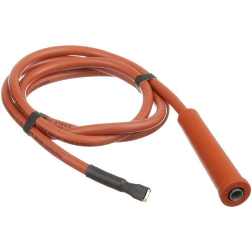 Garland GL4523600 45" Oven  Red Ignition Cable W/ Straight Boot, 1/4" F Push On
