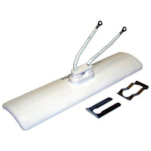 Hatco 02.07.008.00 White Ceramic Heater W/ 4" Wires and Ring Terminals, 10" X 2-1/2"