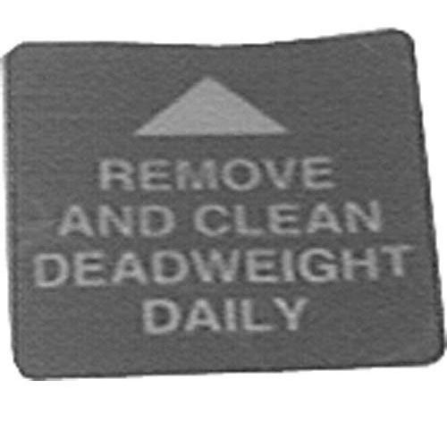 Henny Penny 16912 Dead Weight Valve Decal
