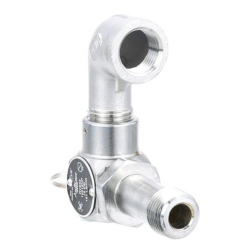 Henny Penny 16928 1-1/2" NPT Drain Assembly W/ Lock Nut & Washers, 2" Hole Cut, Rubber Stopper