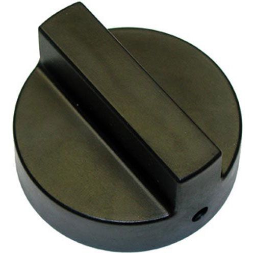Hobart 00-417251-00002 Black Pastic Knob 2" DIA, Mount .24", Flat Right or Left With Screw Set