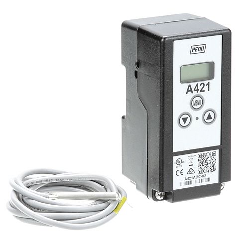 Johnson Controls A421ABC-02C Electronic Temperature Control W/ Display, -40 to 212F
