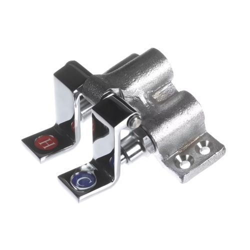 Krowne 16-120L Double Pedal Foot Valve 4-1/2" Hole Centers Royal Series