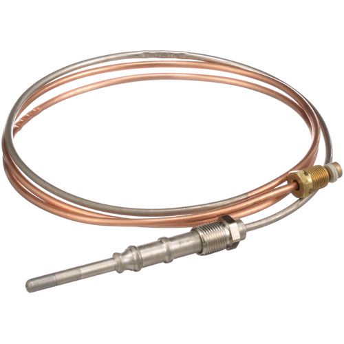 Montague 01036-7 Coaxial 48" Heavy Duty Thermocouple W/thick Capillary, 20-30 MV, 11/32"-32 Threads, Nickel Plated