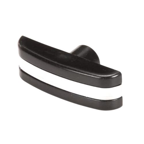 Rankin Delux RDLR-12 Knob W/Chrome Strip Black Pastic 2-1/4" X 3/4"