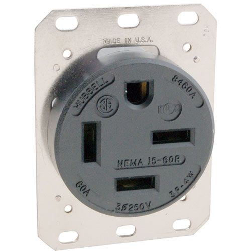 Hubbell 8460A Single Receptacle 60A 250V