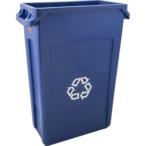 Recycle Vented Trash Can For Rubbermaid - Part# Fg354007blue