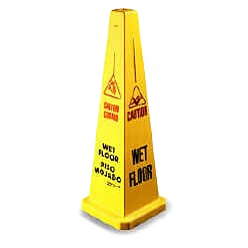 Rubbermaid RBMD23879 "Wet Floor" 36" Yellow Cone