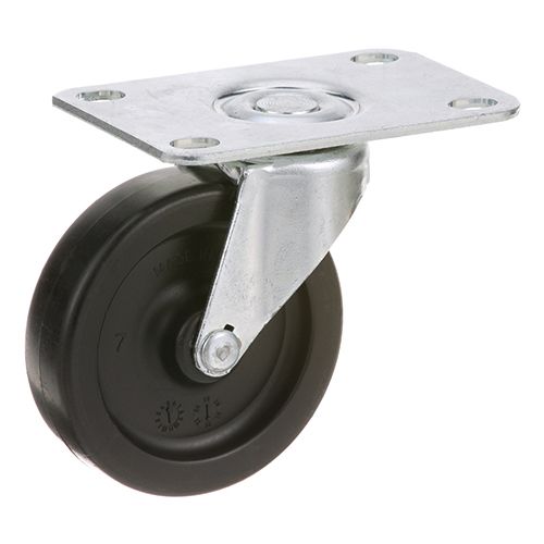 Rubbermaid RBMD3600L4 Plate Caster (3"OD,Swivel,Black)