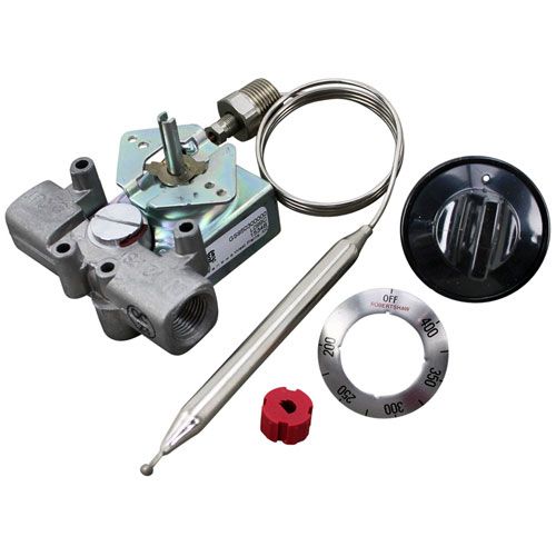 Star Mfg 2T-Y1973 4 Way Mount Thermostat W/ DIAL GS, 3/8" X 5-3/8" BULB, 30"CAP, Gas IN/OUT, 3/8" FPT& Stuff Box