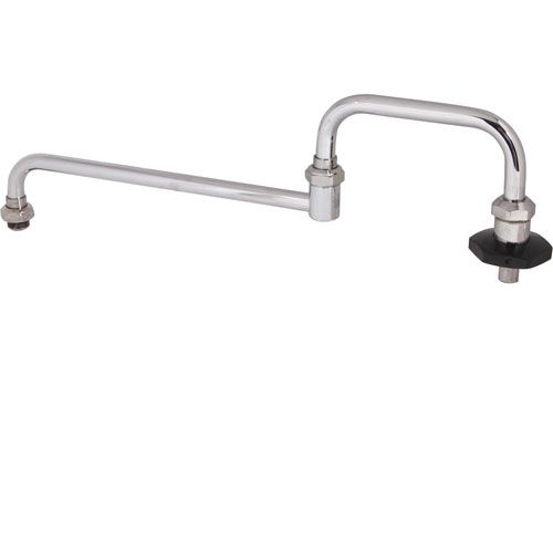 T&S Brass 002848-40 18"Double Spout , W/Nzzle,Leadfree