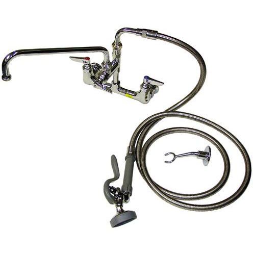 T&S Brass B-0175 Faucet Assembly 8" CTR Wall 12" NOZ