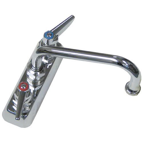 T&S Brass B1110M 4" CTR Deck Mount Faucet W/ 6" Swing Nozzle And Handle