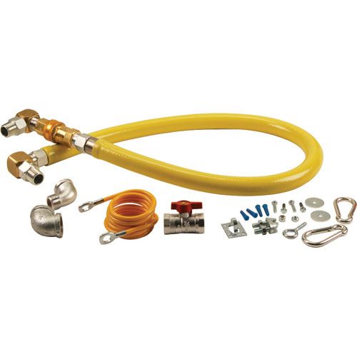 T&S Brass HG-4D-48SK Gas Hose Kit , 3/4" X 48", T&S