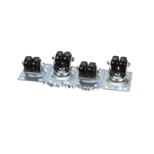 True 884829 Swivel Plate Caster Kit Dual Wheel 1.5" Platform Set Of 4