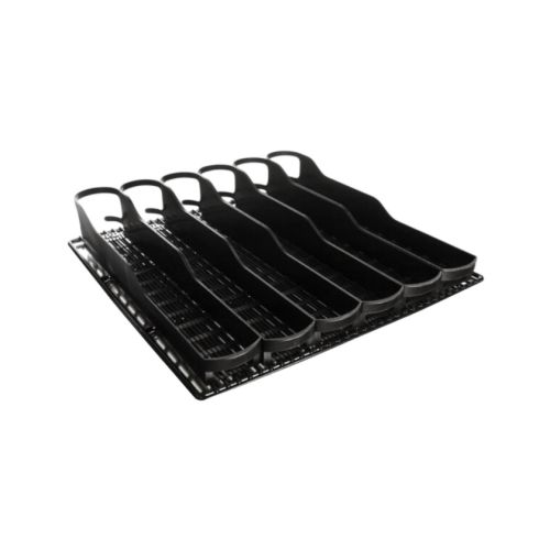 True 932631 Trueflex 8-Lane Bottle Organizer Black Set of 4