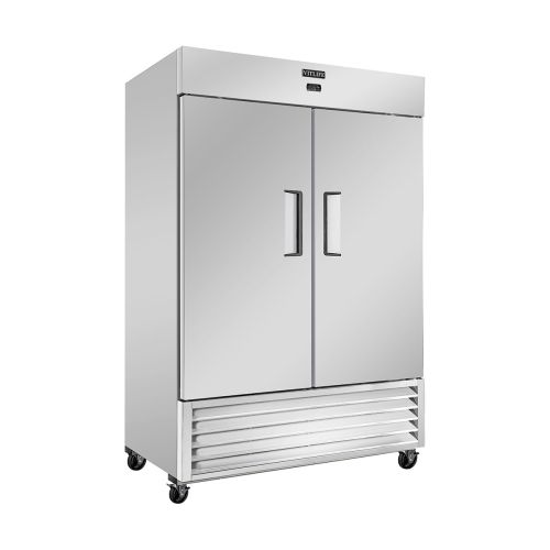 VITLIFE Commercial VRB54R 2-Solid Door Reach-In Refrigerator for Refrigerated Storage
