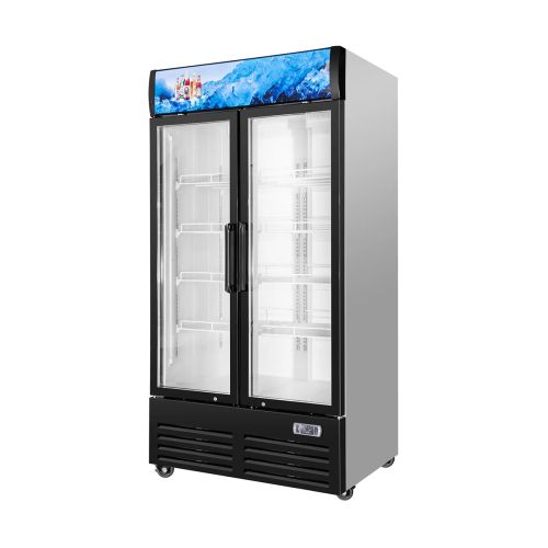VITLIFE Commercial VSC788VCW 2-Glass Door Merchandiser Refrigerator for Refrigerated Product Display