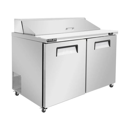 VITLIFE Commercial VSP60 60" Refrigerated Sandwich & Salad Prep Table for Ingredient Storage and Food Preparation