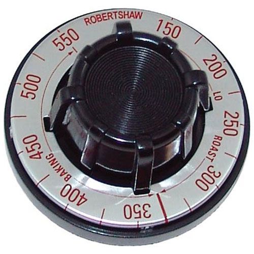 Vulcan Hart VH113614-1 Flat Down Thermostat Knob 2-1/2" DIA, ROBERTSHAW-150-550F, "D" MOUNT .290"