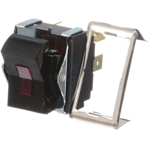 Wittco AD-212-0000-0 Red Lighted Rocker Switch W/ 4x1/4" Tab Terminal